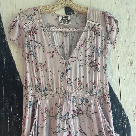 JAASE  Lilac Pink Floral Button Front Maxi Dress SZ: M/L - Picture 8 of 15